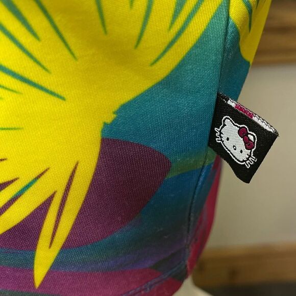 Hello Kitty Sanrio Multi Color Tropical Scuba Bodycon Dress - Picture 6 of 13